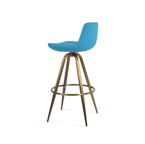 Soho Concept Pera Max Stylish Barstools & Counterstools In Boucle, Velvet & Nubuck – Modern Design & 10-year Warranty Brass,Turquoise Steel Tubular Legs Black ,S.Steel ,Walnut Finish Soho-concept-dining-chair-09476