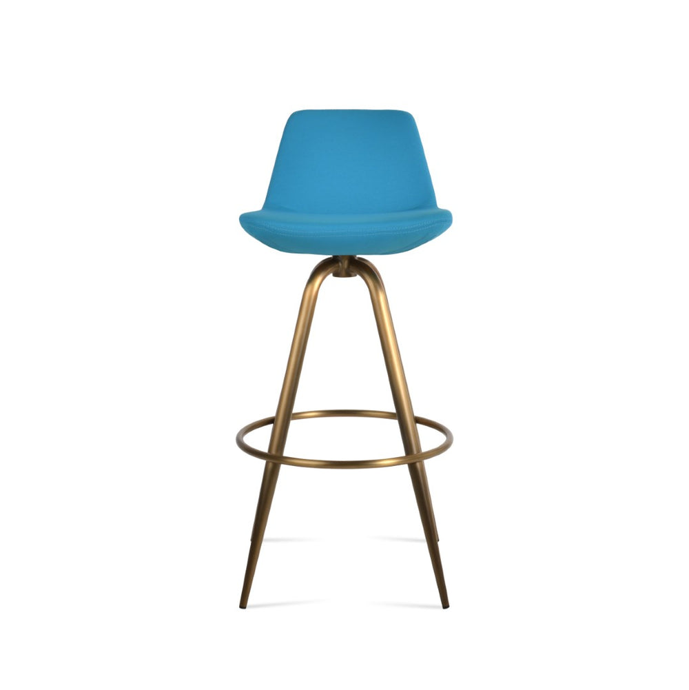 Soho Concept Pera Max Stylish Barstools & Counterstools In Boucle, Velvet & Nubuck – Modern Design & 10-year Warranty Brass,Turquoise Steel Tubular Legs Black ,S.Steel ,Walnut Finish Soho-concept-dining-chair-07076