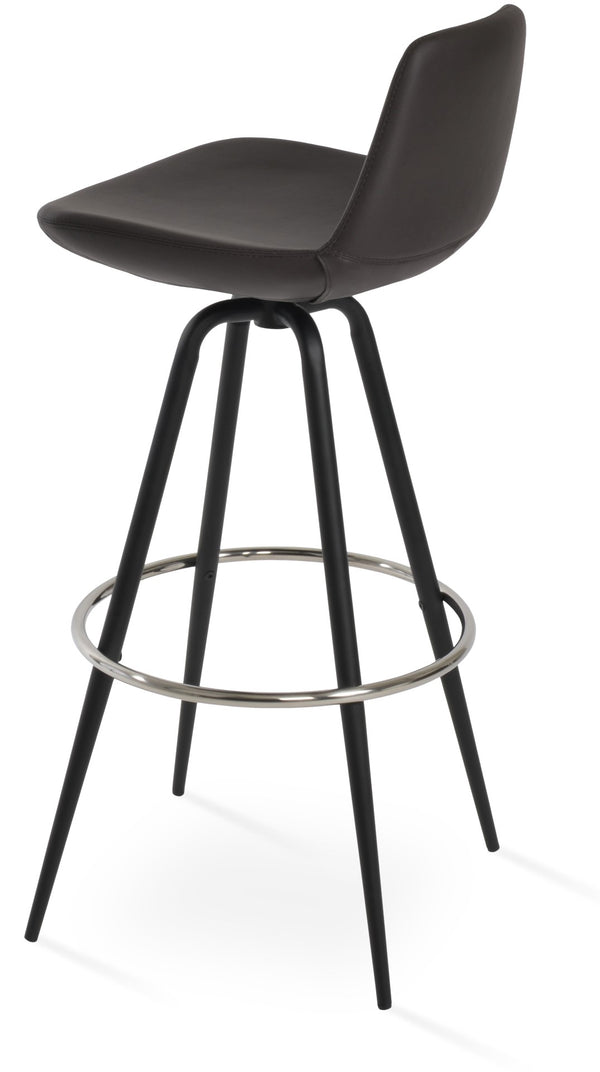 Soho Concept Pera Max Swivel Barstools & Counterstools - Stylish Leatherette, 2-year Guarantee, Limited Stock! Black,Brown Steel Tubular Legs Black ,S.Steel ,Walnut Finish Soho-concept-dining-chair-09481