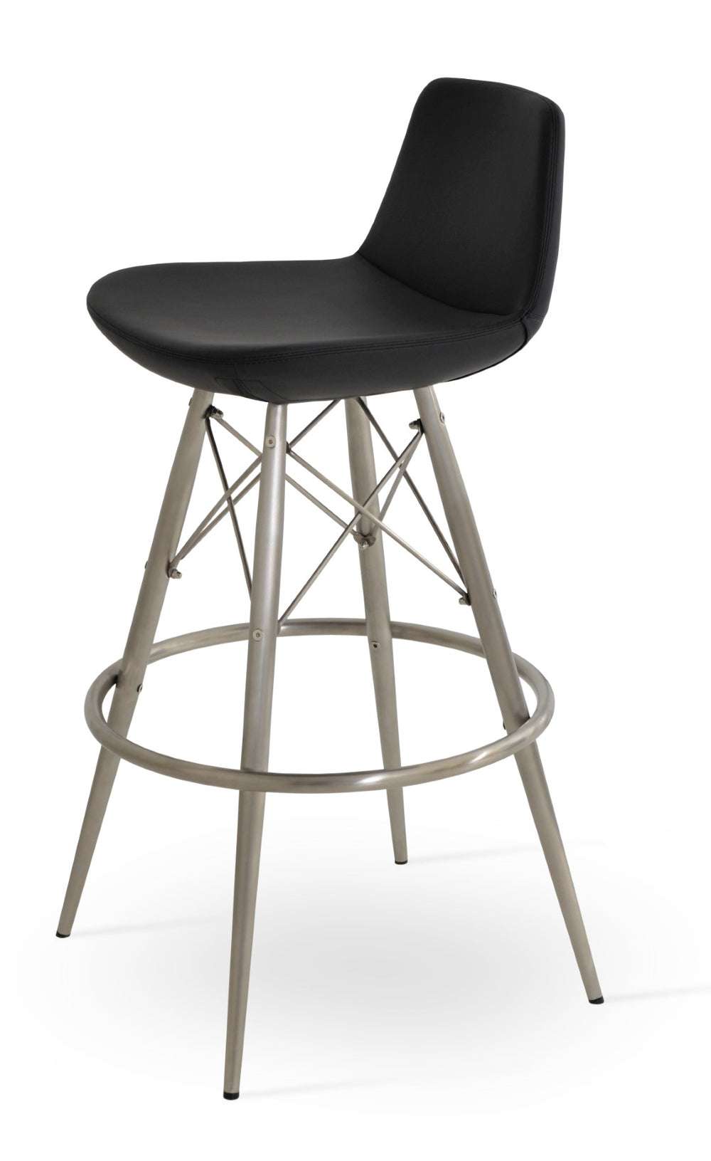 Soho Concept Pera Modern Barstools & Counterstools – Stylish Leatherette, Swivel Functionality & 2-year Warranty Natural,Black  Soho-concept-dining-chair-09294