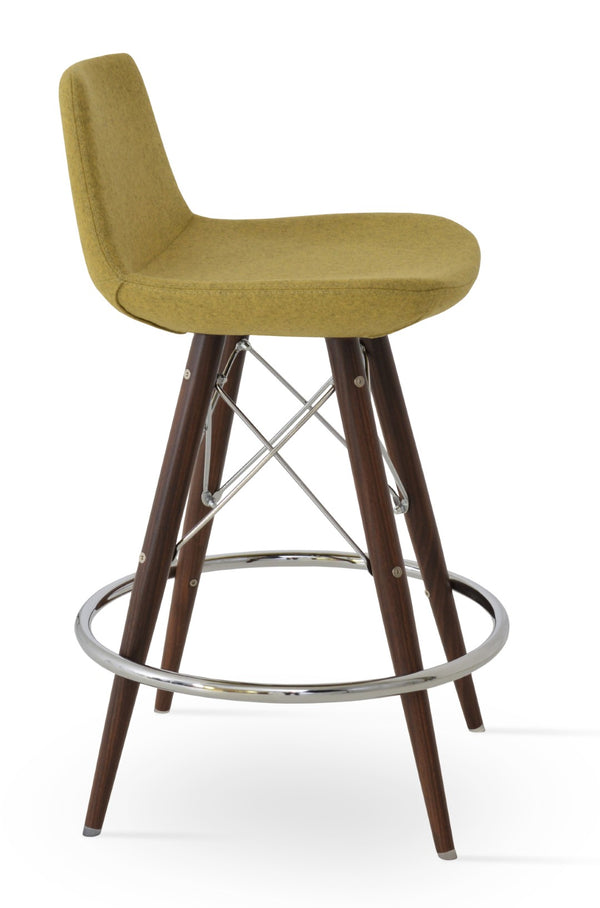 Soho Concept Pera Mw Barstools & Counterstools - Stylish Ergonomic Design, Durable Wool Fabric, 10-year Guarantee Walnut  Soho-concept-dining-chair-09495