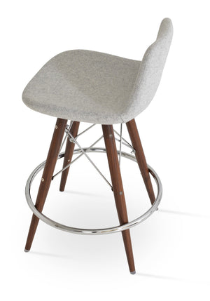 Soho Concept Pera Mw Barstools & Counterstools - Stylish Ergonomic Design, Durable Wool Fabric, 10-year Guarantee Walnut,Silver  Soho-concept-dining-chair-09494