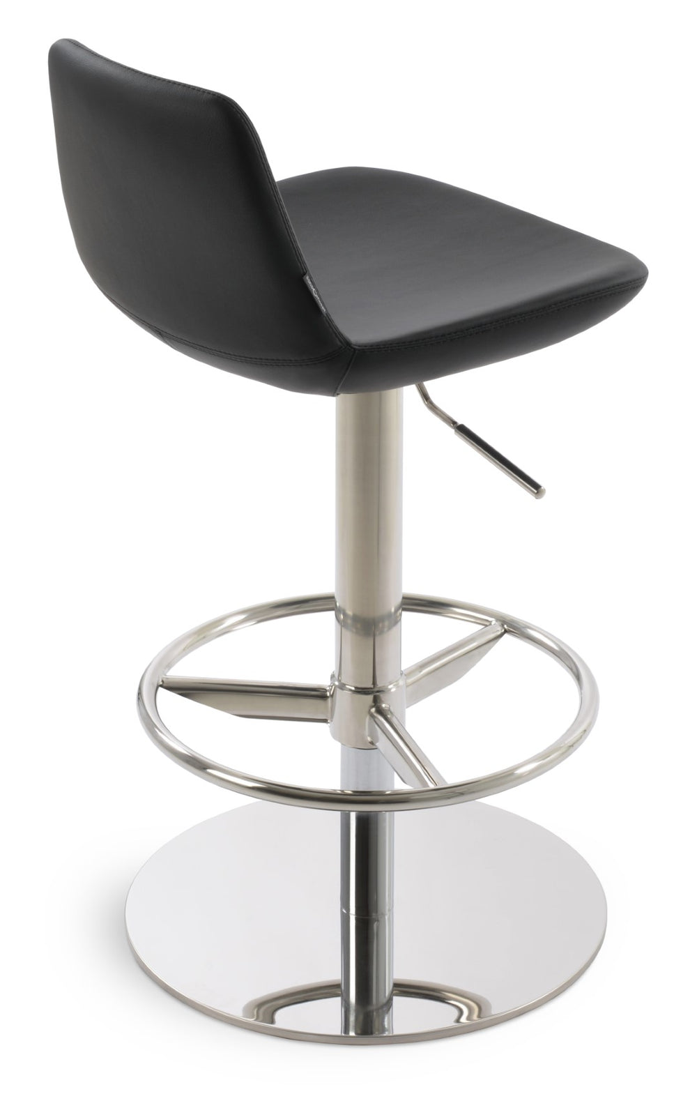 Soho Concept Pera Piston Barstools & Counterstools With Full Footrest - Stylish Leatherette, 2-year Warranty! Black  Soho-concept-dining-chair-09536
