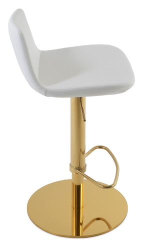 Soho Concept Pera Piston Barstools & Counterstools – Stylish Leatherette, Soft Gold/Black, 2-year Guarantee! Gold,White  Soho-concept-dining-chair-09534