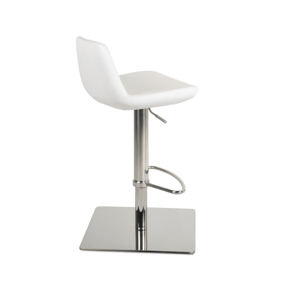 Soho Concept Pera Adjustable Barstools & Counterstools - Luxurious Fabrics, Chrome Base, 10-year Guarantee, Stylish! Chrome,White  Soho-concept-dining-chair-07080
