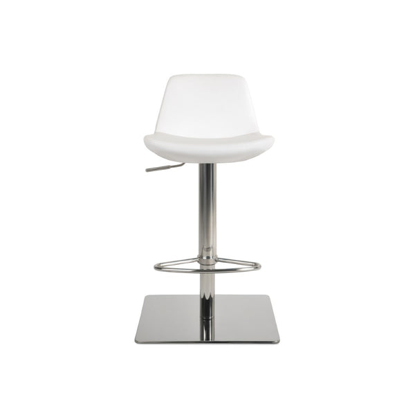 Soho Concept Pera Adjustable Barstools & Counterstools - Luxurious Fabrics, Chrome Base, 10-year Guarantee, Stylish! Chrome,White  Soho-concept-dining-chair-09502