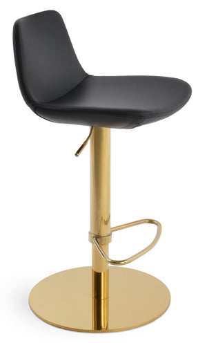 Soho Concept Pera Piston Barstools & Counterstools – Stylish Leatherette, Soft Gold/Black, 2-year Guarantee! Gold,Black  Soho-concept-dining-chair-09505