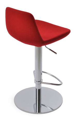 Soho Concept Pera Piston Barstools & Counterstools With 10-year Guarantee - Stylish Boucle Fabric & Leather Options Red  Soho-concept-dining-chair-09506