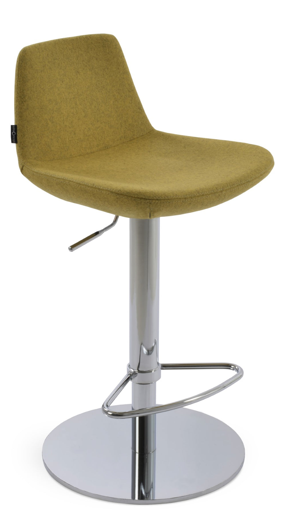 Soho Concept Pera Piston Barstools & Counterstools With 10-year Guarantee - Stylish Boucle Fabric & Leather Options Gold  Soho-concept-dining-chair-09533