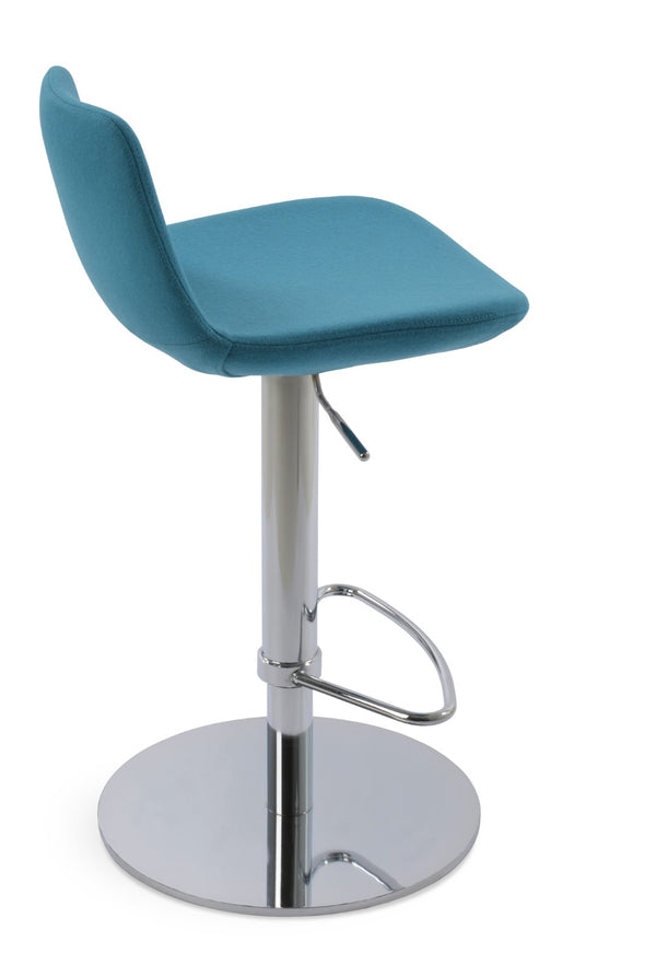 Soho Concept Pera Piston Barstools & Counterstools - Luxurious Upholstery, Adjustable Heights, 10-year Guarantee Turquoise  Soho-concept-dining-chair-09512