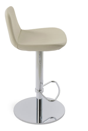 Soho Concept Pera Piston Stool With Half Footrest - Stylish Barstool In Soft Cream, 2-year Guarantee, Custom Options Cream  Soho-concept-dining-chair-09515
