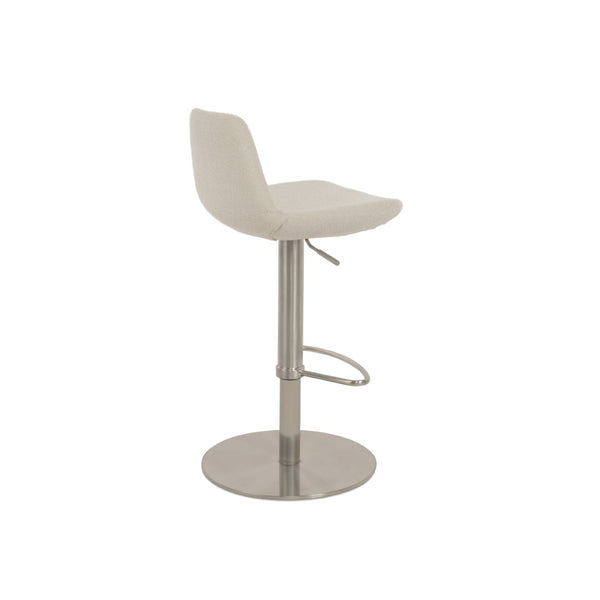 Soho Concept Pera Piston Barstools & Counterstools - Versatile Designs In Boucle, Velvet & Nubuck Fabrics! White  Soho-concept-dining-chair-09499