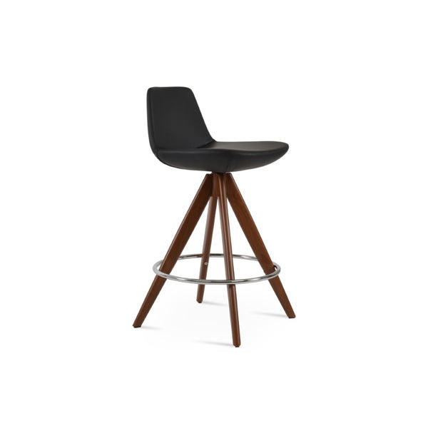 Soho Concept Pera Pyramid-mw Swivel Bar & Counter Stools - Stylish Fabrics, Multiple Finishes, 10 Year Warranty! Walnut,Black  Soho-concept-dining-chair-09538