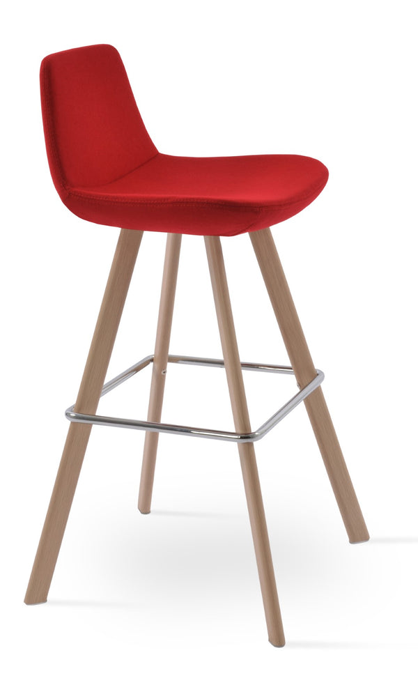 Soho Concept Pera Barstools & Counterstools - Premium Upholstery, Solid Wood, Stylish Finishes & 10-year Guarantee Natural,Red  Soho-concept-dining-chair-09554