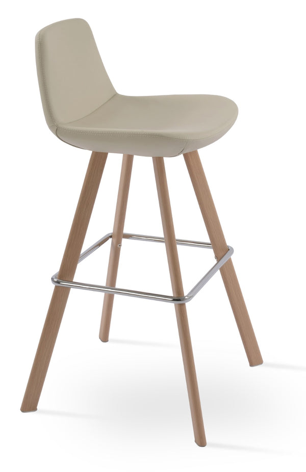 Soho Concept Pera Barstools & Counterstools - Stylish Leatherette Seats, Solid Wood, 2-year Warranty, Limited Stock! Natural,Cream  Soho-concept-dining-chair-09556