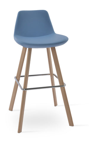 Soho Concept Pera Barstools & Counterstools - Stylish Leatherette Seats, Solid Wood, 2-year Warranty, Limited Stock! Natural,Blue  Soho-concept-dining-chair-09553