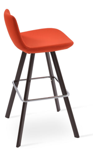 Soho Concept Pera Barstools & Counterstools - Stylish Solid Wood With Camira Era Fabric & 10-year Guarantee Walnut,Orange  Soho-concept-dining-chair-09558