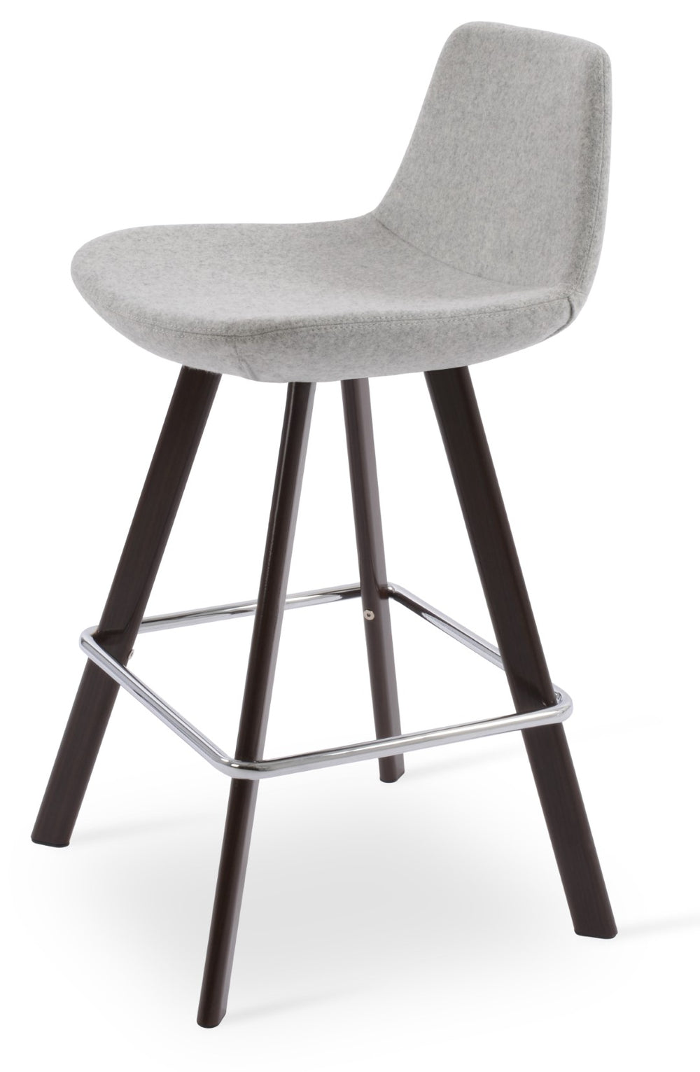 Soho Concept Pera Barstools & Counterstools - Stylish Solid Wood With Camira Era Fabric & 10-year Guarantee Walnut,Silver  Soho-concept-dining-chair-09572