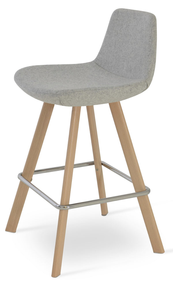 Soho Concept Pera Stylish Barstools & Counterstools - Durable Camira Era Fabric, 10-year Guarantee, Modern Design Natural,Silver  Soho-concept-dining-chair-09563