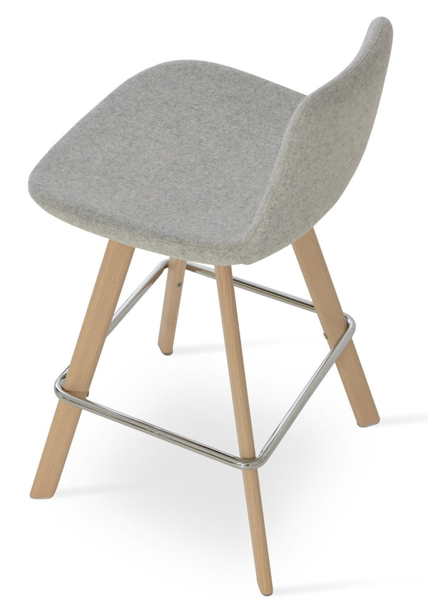Soho Concept Pera Ana Barstools & Counterstools - Stylish Upholstered Seats With 10-year Guarantee, Made In Turkey! Natural,Silver  Soho-concept-dining-chair-09562