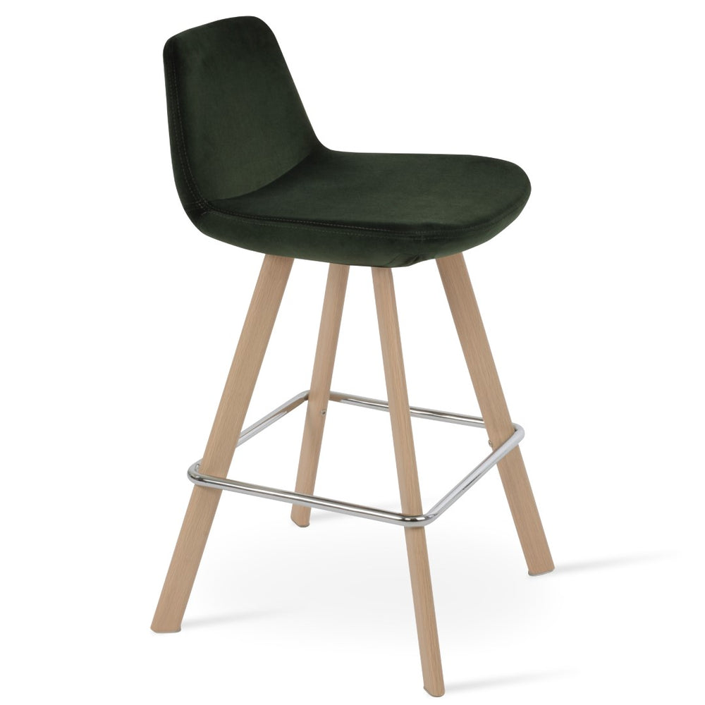 Soho Concept Pera Barstools & Counterstools - Premium Upholstery, Solid Wood, Stylish Finishes & 10-year Guarantee Natural,Green  Soho-concept-dining-chair-07083