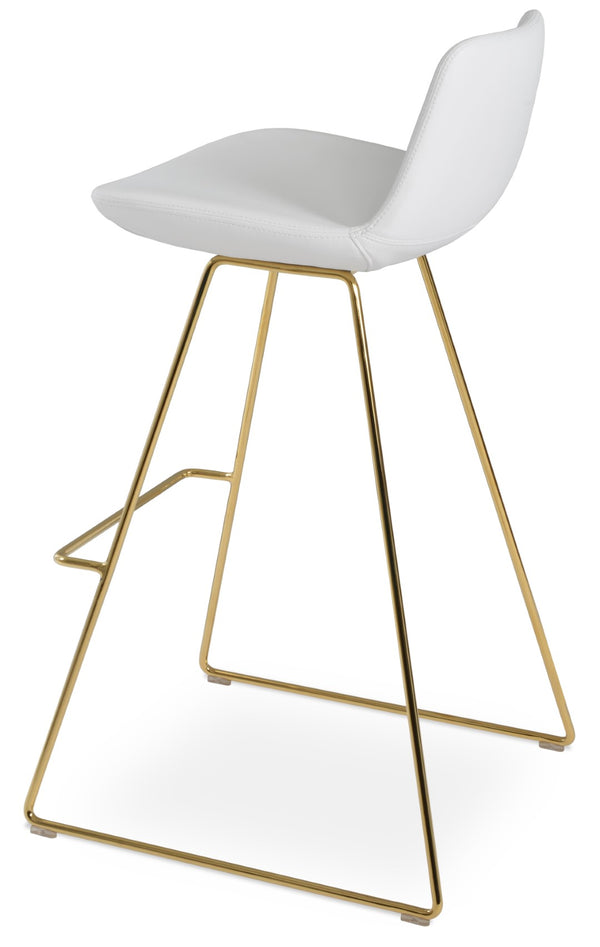 Soho Concept Pera Wire Barstools & Counterstools - Stylish Leatherette Options, 2-year Warranty, Limited Stock! Gold,White  Soho-concept-dining-chair-09584