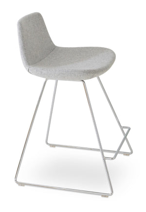 Soho Concept Pera Wire Barstools & Counterstools In Dark Grey Camira Blazer Wool – 10-year Guarantee & Options! Silver  Soho-concept-dining-chair-09593