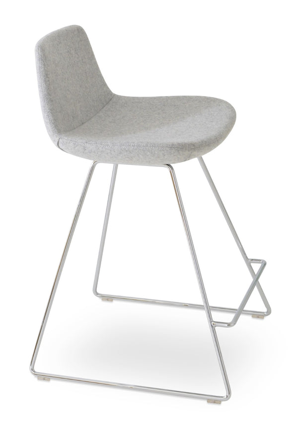 Soho Concept Pera Wire Barstools & Counterstools In Dark Grey Camira Blazer Wool – 10-year Guarantee & Options! Silver  Soho-concept-dining-chair-09593