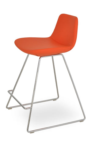 Soho Concept Pera Wire Barstools & Counterstools - Stylish Leatherette Options, 2-year Warranty, Limited Stock! Orange  Soho-concept-dining-chair-09592