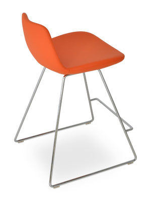 Soho Concept Pera Wire Barstools & Counterstools - Stylish Leatherette Options, 2-year Warranty, Limited Stock! Orange  Soho-concept-dining-chair-09594