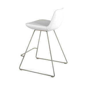 Soho Concept Pera Wire Barstools & Counterstools With Premium Fabrics - Stylish, Durable Design With 10-year Warranty Chrome,White  Soho-concept-dining-chair-07085
