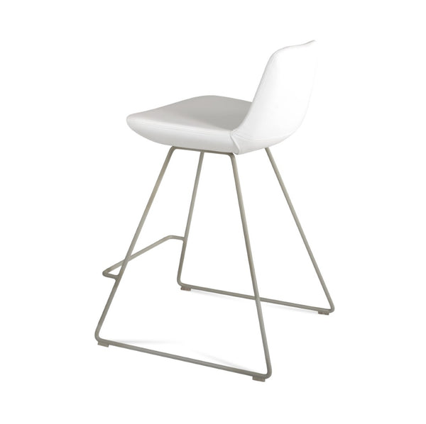 Soho Concept Pera Wire Barstools & Counterstools With Premium Fabrics - Stylish, Durable Design With 10-year Warranty Chrome,White  Soho-concept-dining-chair-07085