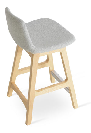 Soho Concept Pera Wood Barstools & Counterstools In Camira Era Fabric - Stylish, Durable, 10-year Guarantee! Ash,Natural,Silver  Soho-concept-dining-chair-09637