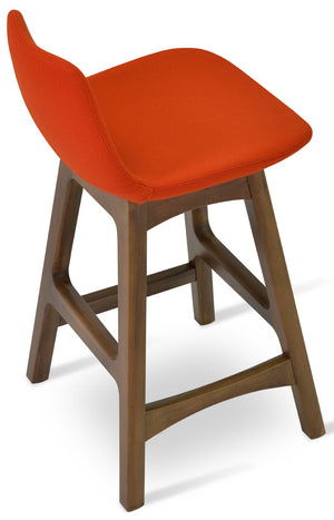 Soho Concept Pera Wood Barstools & Counterstools – Elegant Upholstery, Solid Construction, 10-year Guarantee Options Walnut,Orange  Soho-concept-dining-chair-09643