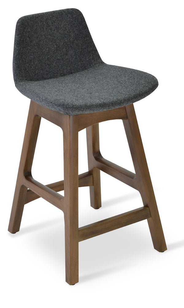 Soho Concept Pera Wood Barstools & Counterstools – Elegant Upholstery, Solid Construction, 10-year Guarantee Options Walnut,Dark Grey  Soho-concept-dining-chair-09642