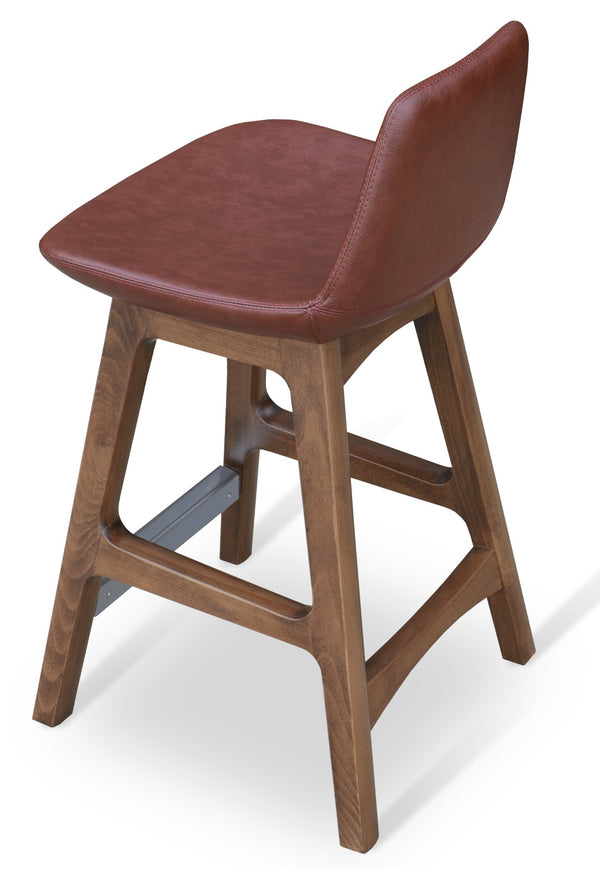 Soho Concept Pera Wood Barstools & Counterstools With 5-year Guarantee, Durable Upholstery & Natural Finishes Walnut  Soho-concept-dining-chair-09641