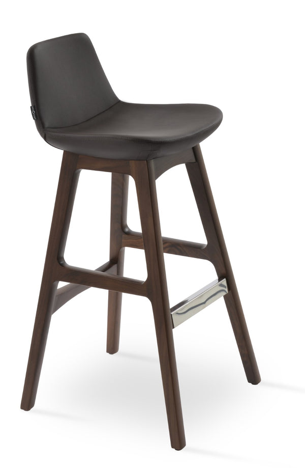 Soho Concept Pera Wood Barstools & Counterstools With 5-year Guarantee, Durable Upholstery & Natural Finishes Walnut,Brown  Soho-concept-dining-chair-09615