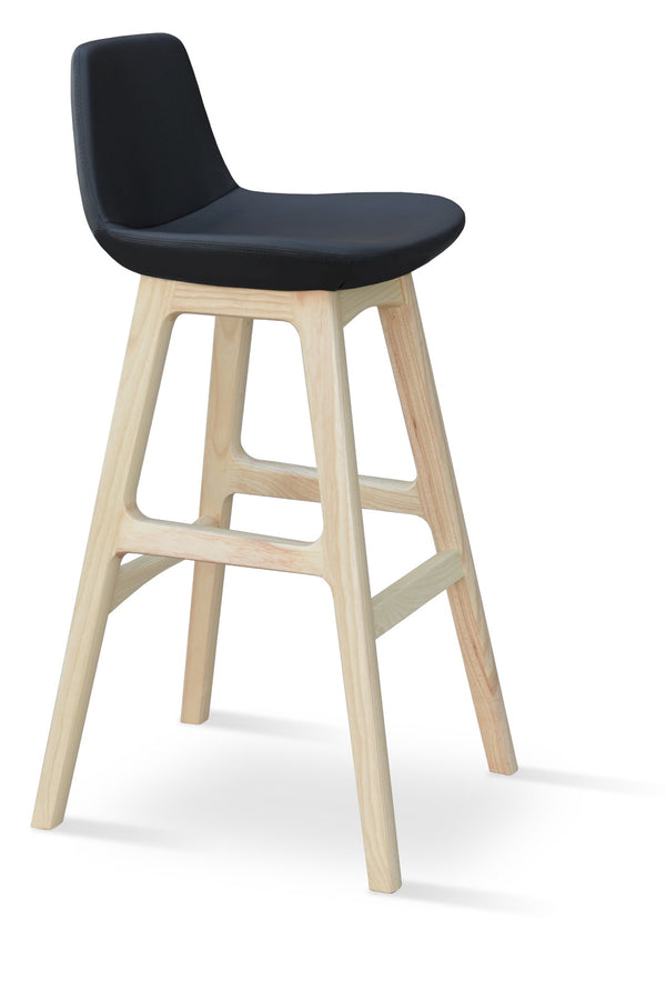 Soho Concept Pera Wood Barstools & Counterstools - Stylish Leatherette, 2-year Guarantee, Elegant Swivel Design! Ash,Black  Soho-concept-dining-chair-09619