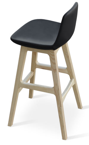 Soho Concept Pera Wood Barstools & Counterstools - Stylish Leatherette, 2-year Guarantee, Elegant Swivel Design! Ash,Black  Soho-concept-dining-chair-07094