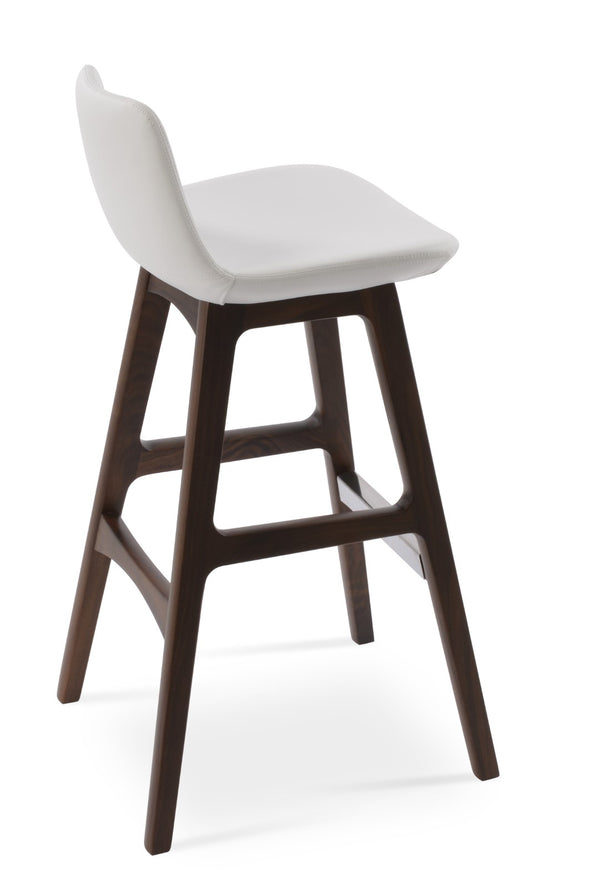 Soho Concept Pera Wood Barstools & Counterstools - Stylish Leatherette, 2-year Guarantee, Elegant Swivel Design! Walnut,White  Soho-concept-dining-chair-09622