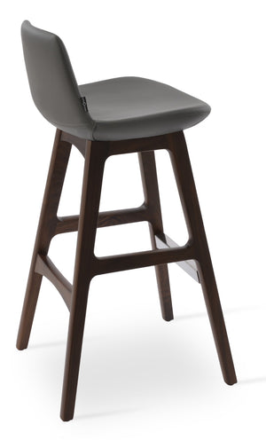 Soho Concept Pera Wood Barstools & Counterstools With 5-year Guarantee, Durable Upholstery & Natural Finishes Walnut,Grey  Soho-concept-dining-chair-09621
