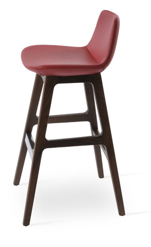 Soho Concept Pera Wood Barstools & Counterstools - Stylish Leatherette, 2-year Guarantee, Elegant Swivel Design! Red  Soho-concept-dining-chair-09625