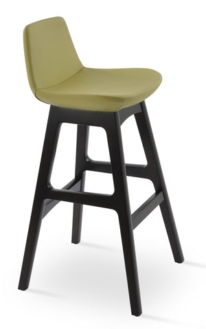 Soho Concept Pera Wood Barstools & Counterstools - Stylish Leatherette, 2-year Guarantee, Elegant Swivel Design! Green  Soho-concept-dining-chair-09623
