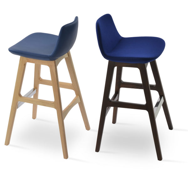 Soho Concept Pera Wood Barstools & Counterstools - Stylish Leatherette, 2-year Guarantee, Elegant Swivel Design! Natural,Ash,Blue  Soho-concept-dining-chair-09605