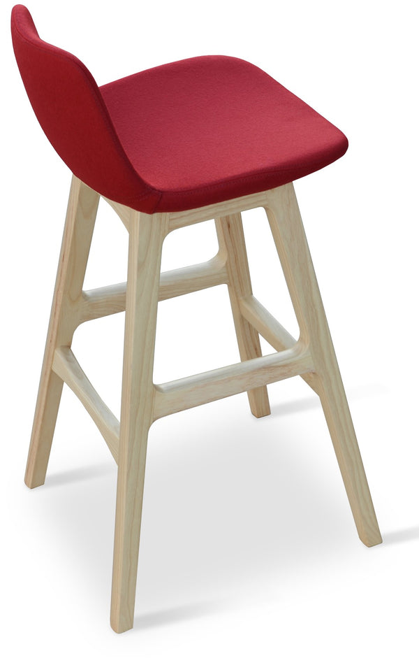 Soho Concept Pera Wood Barstools & Counterstools In Elegant Camira Blazer Wool With 10-year Guarantee & Swivel Option Ash,Natural,Red  Soho-concept-dining-chair-09607