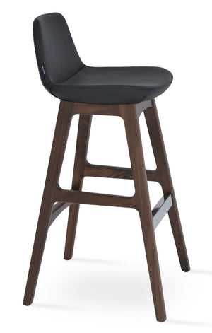 Soho Concept Pera Wood Barstools & Counterstools - Stylish Leatherette, 2-year Guarantee, Elegant Swivel Design! Black,Walnut  Soho-concept-dining-chair-09609