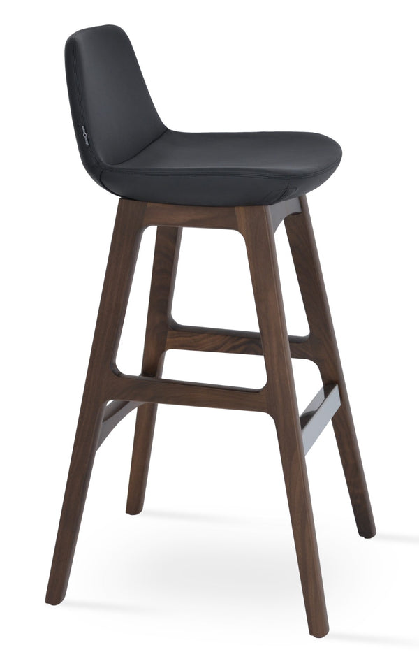 Soho Concept Pera Wood Barstools & Counterstools - Stylish Leatherette, 2-year Guarantee, Elegant Swivel Design! Black,Walnut  Soho-concept-dining-chair-09609