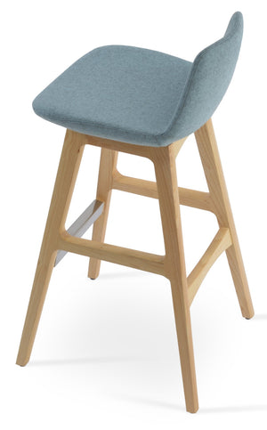 Soho Concept Pera Wood Barstools & Counterstools In Elegant Camira Blazer Wool With 10-year Guarantee & Swivel Option Natural,Ash,Blue  Soho-concept-dining-chair-09611