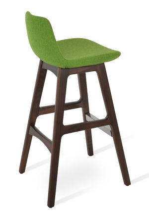 Soho Concept Pera Wood Barstools & Counterstools In Elegant Camira Blazer Wool With 10-year Guarantee & Swivel Option Walnut  Soho-concept-dining-chair-09603