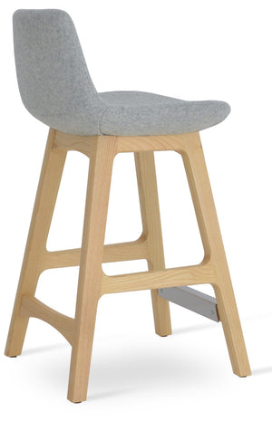 Soho Concept Pera Wood Barstools & Counterstools In Elegant Camira Blazer Wool With 10-year Guarantee & Swivel Option Silver,Ash  Soho-concept-dining-chair-09632